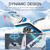 KFPLAN KF603 RC Galaxy Ship, planeur en mode eau et terre, 2,4 GHz, 3 canaux, télécommande, avion à aile fixe en mousse EPP, modèle de jouet