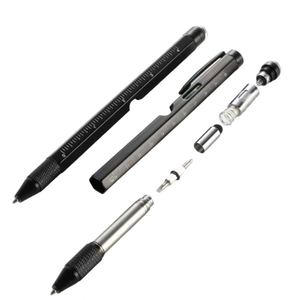 6 in 1 Multi Functional Heavy Metal Ballpoint Logo Universal Stylus Pen With <b>Led</b> Customizable Suitable As Gifts for Men - Product Image 2