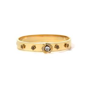 Diamond <b>Bracelet</b> 316L Stainless Steel PVD Gold Plated Rose Design Sustainable Resistant Jewelry - Product Image 1