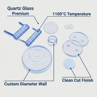 Tube en verre de quartz transparent en silice fondue, haute pureté, sur mesure, OD 1100 ° Élément chauffant pour four C
