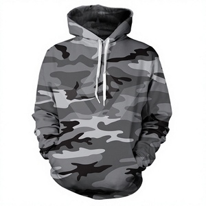 Sudadera con Capucha de Camuflaje para Hombre, Corte Regular, Tejido de Poliéster, Impresión Digital, Transpirable, Ropa Casual de Otoño - Product Image 1