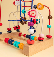 Perles de fruits en bois pour enfants, labyrinthe, activités, Puzzle éducatif, jeu d'exercice moteur, jouets éducatifs intéressant, pièces