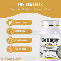 Ausreson OEM Super Marine Collagène et Vitamine C Comprimés Suppléments Éclaircissants pour la Peau Pilules de Vitamine C et Collagène pour la Peau