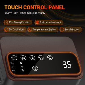 뜨거운 판매 1200W 1500W 휴대용 팬 히터 110V 220V PTC 세라믹 따뜻한 사무실 침실 신속하게 겨울 가정용 히터 - Product Image 3