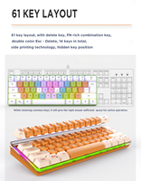ZEHAO Vente en gros PC ordinateur USB filaire 61 touches Mini clavier de jeu mécanique RVB LED