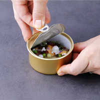 Boîte en fer blanc pour fruits de mer, sardines, snacks, bonbons, avec impression personnalisée, contenant pour pâte de tomate et caviar, avec ouverture facile