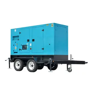 Mobile trailer for 80kw diesel generator 100 kva genset with long warranty time and high quality by factory sale directly