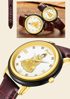 Montre en jade pour hommes et femmes, mouvement à quartz Miyota, cadran en jade Bouddha, ODM OEM