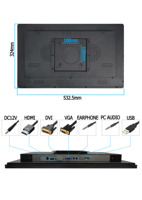 Pantalla IPS Full HD de 21,5 pulgadas, retroiluminación LED, 1920*1080, montaje en pared, monitor de pantalla táctil capacitiva, monitor industrial