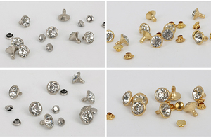 Rivets en laiton de haute qualité pour vêtements, ornés de strass et cristaux, disponibles en tailles personnalisées, vente en gros - Product Image 3