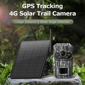 Cámara Solar 4G de 3MP con GPS, Cámara de Caza con Batería Solar y WIFI, Visión de 360°, Monitoreo de Animales, Sin Destellos, Camuflaje - Product Image 6
