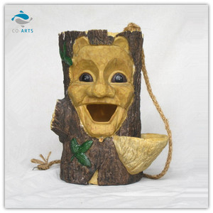 Visage d'arbre de décoration de jardin d'animaux en polyrésine - Product Image 1