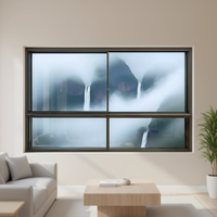 Ventanas de Doble Acristalamiento de Aluminio para Exteriores, Resistentes al Polvo y Antirrobo, para Centros Comerciales y Patios