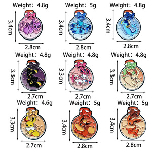 Yaratıcı Pokémon Desenli Şişe Broşu Karikatür Eevee Elf Sırt Çantası Giyim Aksesuarı Rozeti Stokta - Product Image 4