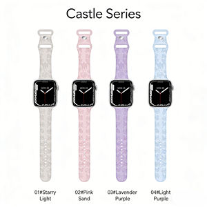 สายซิลิโคนลายนูนธีมดิสนีย์สำหรับแอปเปิ้ล iWatch-ปราสาทและการ์ตูนสายนาฬิกาสำหรับแอปเปิ้ล - Product Image 3