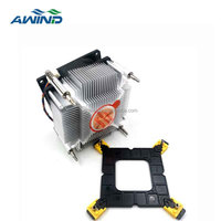 Support de processeur fin à profil bas, refroidisseur Intel LGA1200 LGA1151 LGA 1700, dissipateur thermique avec ventilateur LED 80 watts, dissipateur de chaleur
