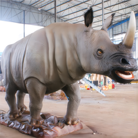 Modèle électronique de rhinocéros Animatronic de caractères simulés pour les parcs à thème et d'attractions