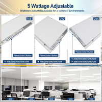 Panneaux LED Plafonniers Commerciaux Plats et Mince à Encastrer, CCT, 15-72W, Puissance Sélectionnable, 2x4, Carrés 60x60, 120x30, 120x60, en Stock aux États-Unis