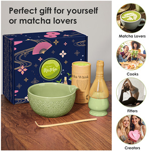 Premium Traditional Japanese-Style 4-Piece Matcha <b>Tea</b> <b>Set</b> Engraved Bowl PP Hand Whisk & Butterfly Pattern for Coffee <b>Tea</b> Serving - Product Image 4