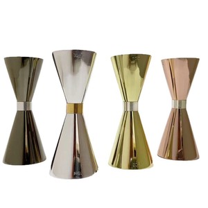 Verre doseur en acier inoxydable 304, finition miroir doré, jigger gradué en onces, outils de barman pour la Russie Abbey's Loch Dhu - Product Image 1