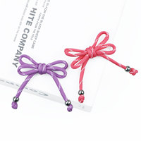 Porte-clés en corde tressée fait main, pendentif nœud multicolore, accessoire de sac mignon pour la décoration de sacs à main et de bagages