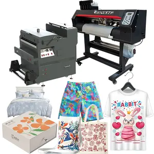 60cm A1 DTF Printer machine manufacture 30cm A3 DTF tshirt printing machine with two pcs I3200 printheads for any fabric T-shirt