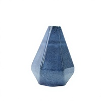 Vase de table en céramique et pierre, grand format, transparent, mat, avec glaçure réactive, style Art Déco, pour décoration intérieure et extérieure