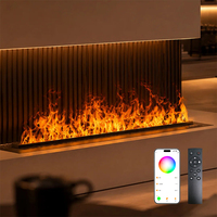 Cheminée électrique à vapeur d'eau 3D, décoration moderne, cheminée à vapeur avec humidificateur intégré pour l'intérieur résidentiel