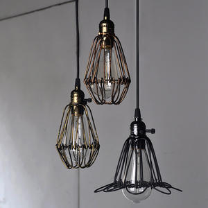 Amerikaanse Ijzeren Vogelkooi Kroonluchter Enkele Retro Loft Industriële Hanglampen - Product Image 3