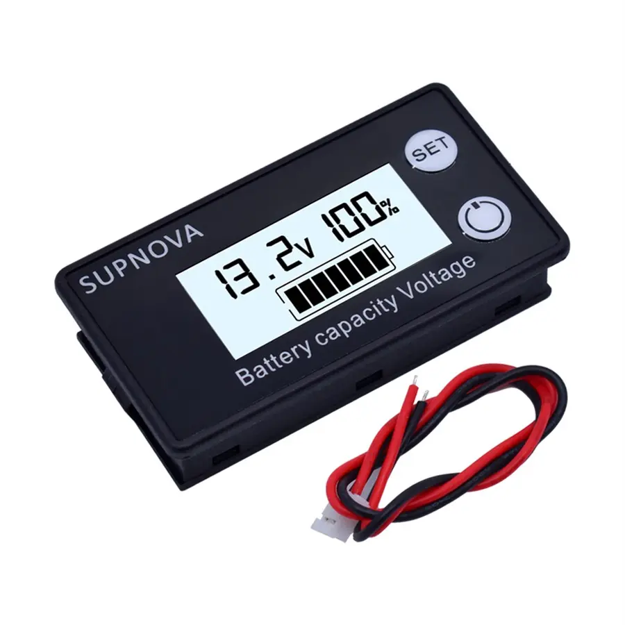 8-100V Lcd Voltmeter Batterij Auto Energiedetectie Digitale Display Lithium Lood Zuur Batterij Restcapaciteit Display