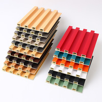 Nouveau modèle 2026 Panneau mural cannelé Revêtement composite bois-plastique WPC Panneau mural et de plafond Placage bois stratifié
