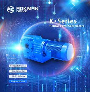 Free shipping high quality Series K helicoid gearing bevel box with 220v Motor Gearing <span class=keywords><strong>s</strong></span> - Product Image 2