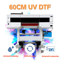 Tête d'impression XP600/TX800/I3200 imprimante Dtf UV 60cm avec plastifieuse automatique nouveau modèle 2025 imprimante Dtf UV