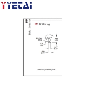 1 Stück Taiwan Deliway Q15 kleiner Kippschalter mit Öse/Befestigungsloch/3-polig/2-Gang/Power-Schiebeschalter/<span class=keywords><strong>2A250V</strong></span>-Taste 5,08 mm 5MS1S101BM1QES - Product Image 4