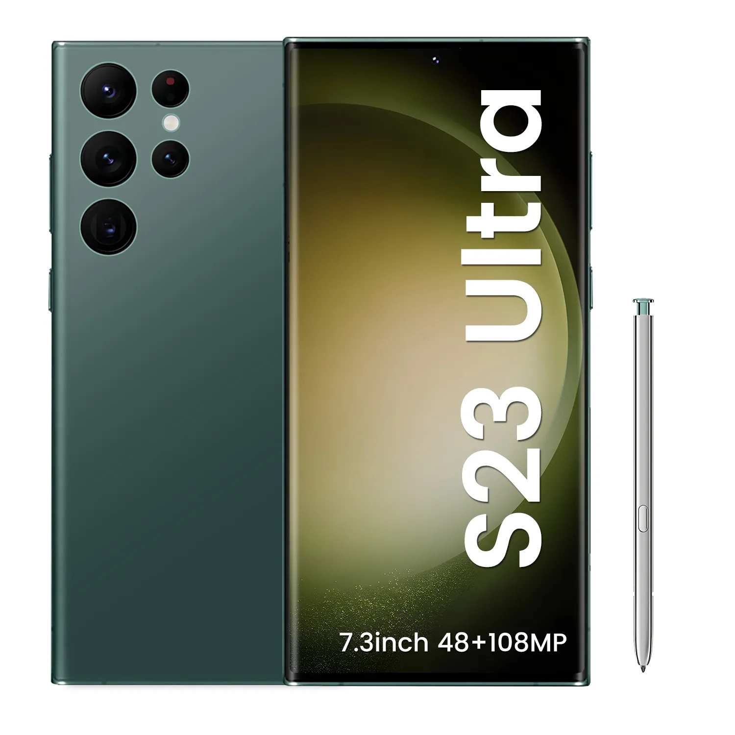 Smartphone2023 yeni telefon S23 Ultra 16gb + 1tb 5g 7.2 inç Mtk6889 48mp 108mp dahili kalem ile Android 12 Smartphonemate60