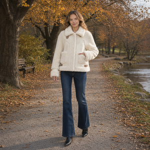 <span class=keywords><strong>Manteau</strong></span> d'hiver pour <span class=keywords><strong>femme</strong></span>, <span class=keywords><strong>court</strong></span>, imprimé, en tissu tissé imitation <span class=keywords><strong>bouclette</strong></span>, luxueux, coupe-vent, couleur camel, col rabattu, en peluche - Product Image 2