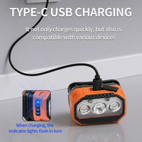 Nouvelle lampe frontale LED multi-lumières, lumière puissante, rechargeable par USB, température de couleur multiple, lampe frontale pour le cyclisme en plein air