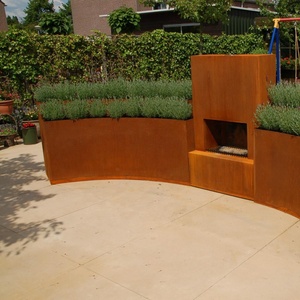 <strong>Large</strong> Rusted Corten Steel Planter Pot Square Metal Laser Cut Flower <strong>Box</strong> with Epoxy Finishing for Outdoor Garden <strong>Planting</strong> - Product Image 3