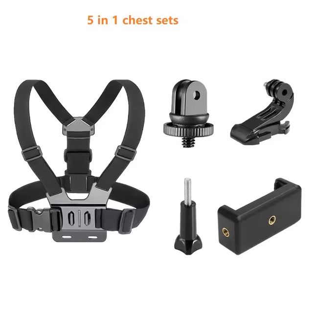 KEKAXI Go Pro Accessories Chest Body Harness Belt Strap Screw Mount for Go Pro Hero SJCAM Xiaomi DJI OSMO