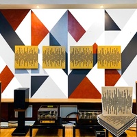 Panneaux acoustiques perforés Réduction du bruit de 80% Design moderne Hôtel Appartement Isolation phonique Cadre en bois Fibre de polyester