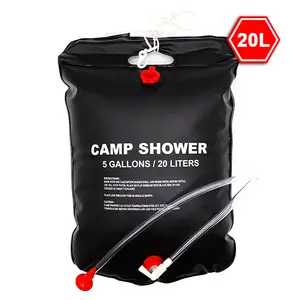 Baiyuheng portable solar handheld shower camping water heater shower bag head and hose set trip camp