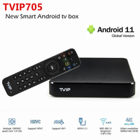 TVIP 705 605 4K Avec Double Wi-Fi S-box IPTV 4K HEVC HD Tvip705 Android 11 Multimédia Streamer IPTV Boîtier TV Suède Italie Arabe