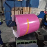 Bobine d'acier prélaqué PPGI couleur unie rose pour la réparation de toitures de maisons en Afrique et la construction