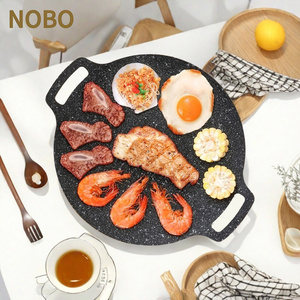 Corea antiaderente in ghisa per barbecue padella per cottura in <span class=keywords><strong>pietra</strong></span> per uso medico teglie da campeggio all'aperto pentole in metallo - Product Image 1