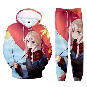 Conjunto de Sudadera con Capucha y Pantalones Deportivos Majo No Tabitabi, Conjunto de Sudadera con Capucha y Pantalones de Anime al por Mayor, Unisex, para Mujer y Hombre, Ropa Casual de Cosplay - Product Image 1