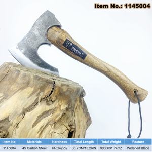 Vente chaude DIY Qualité Industrielle Large Lame Axes Couleur Carbonisée Manche En Bois De Chêne Hache À Bord Large Avec Prix De Dégagement Spot - Product Image 6