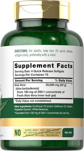 Cápsula de gel de aloe vera sin gluten para adultos, suplemento de extracto concentrado de Etiqueta Privada, OEM, ODM, mejora la inmunidad - Product Image 2