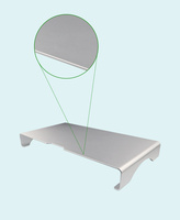 Soporte de aluminio plateado para monitor, plataforma metálica para pantalla de ordenador, organizador de almacenamiento de escritorio, estante para Apple iMac PC