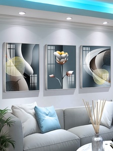 Decoración de pared pintura de pared abstracta para sala de estar luz restaurante de lujo cristal porcelana diamante decoración marco - Product Image 2