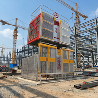 Plateforme élévatrice électrique HT SC200U, capacité de charge de 2 tonnes, capacité de 9 personnes, vitesse de levage de 36 m/s, moteur breveté, structure modulaire, 120 m